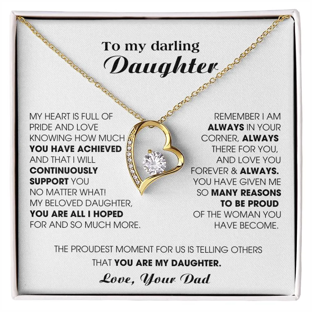 [ Forever love necklace ] To My Darling Daughter - You have been an incredible blessing in my life