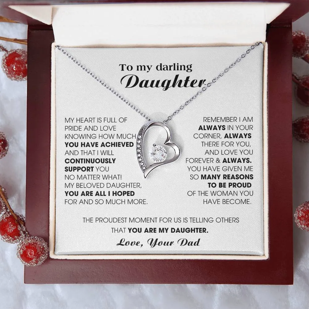 [ Forever love necklace ] To My Darling Daughter - You have been an incredible blessing in my life