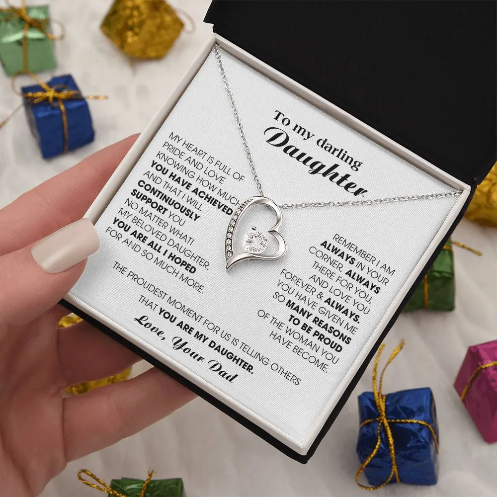 [ Forever love necklace ] To My Darling Daughter - You have been an incredible blessing in my life