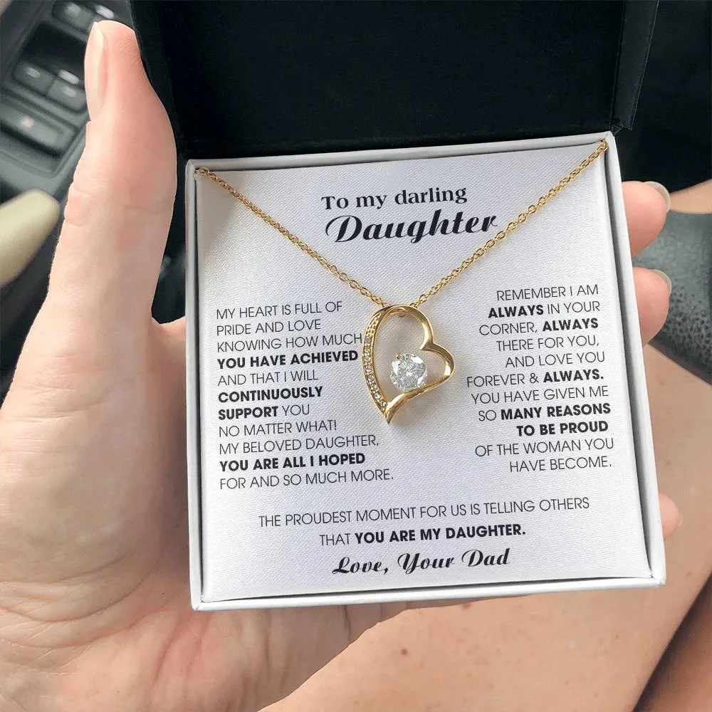 [ Forever love necklace ] To My Darling Daughter - You have been an incredible blessing in my life