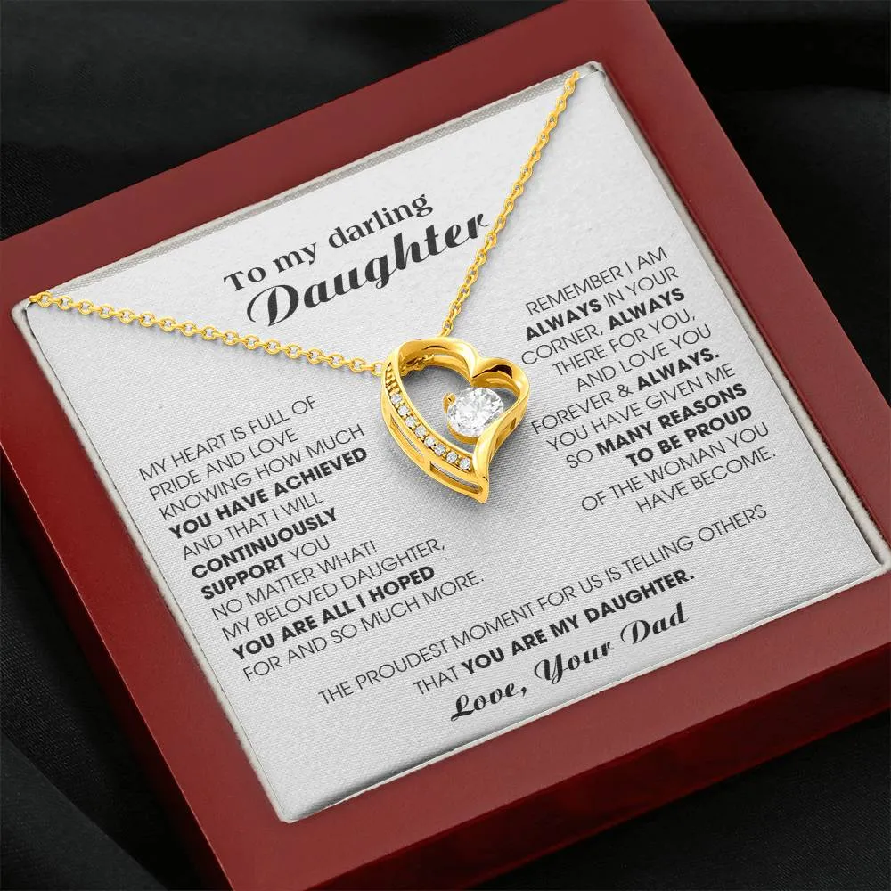 [ Forever love necklace ] To My Darling Daughter - You have been an incredible blessing in my life