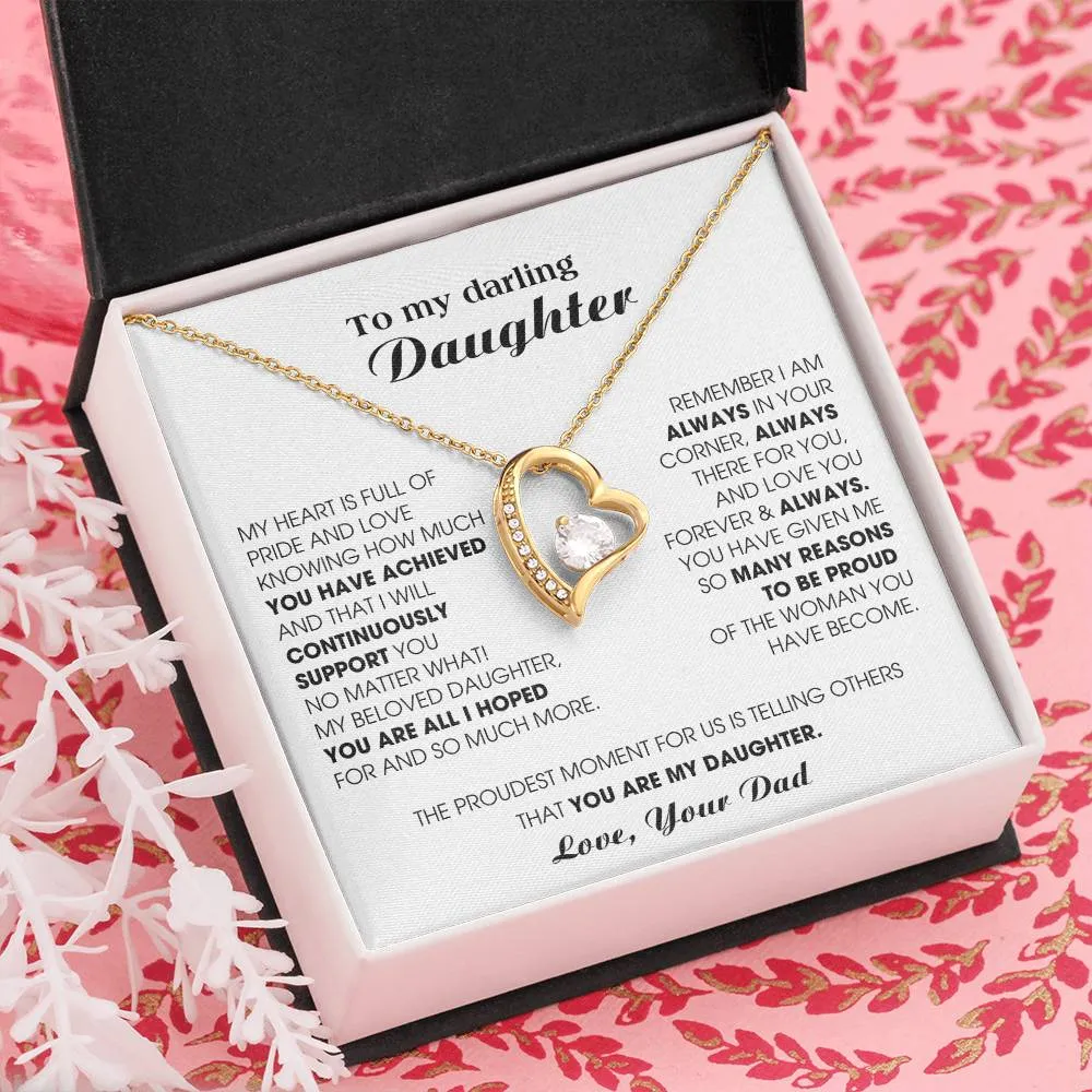 [ Forever love necklace ] To My Darling Daughter - You have been an incredible blessing in my life