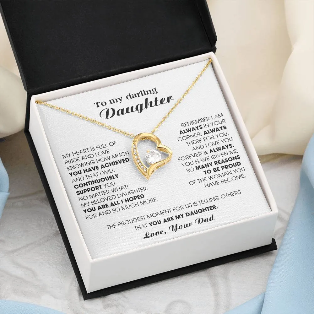 [ Forever love necklace ] To My Darling Daughter - You have been an incredible blessing in my life