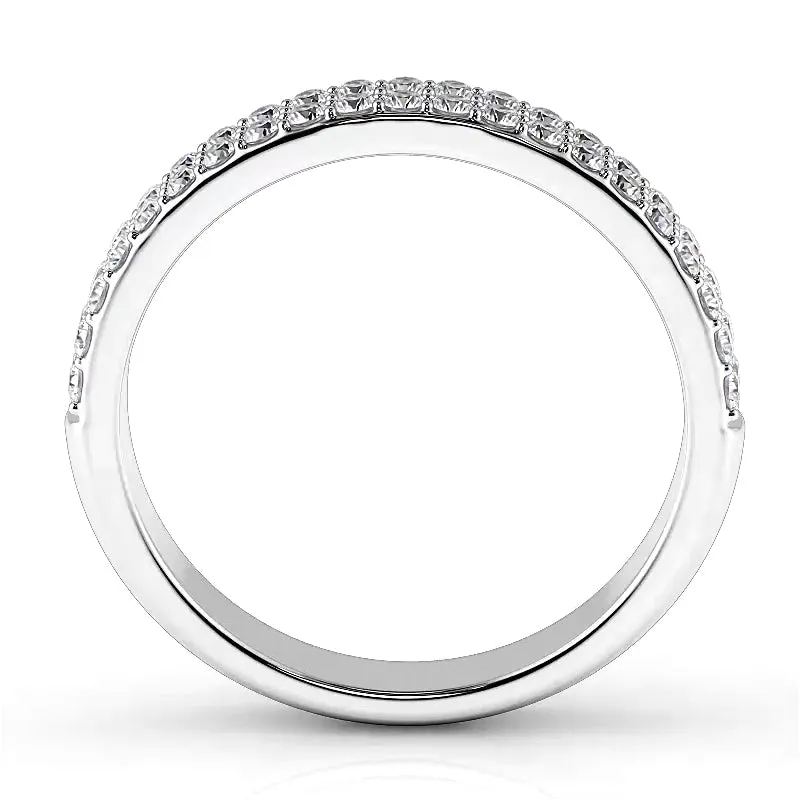 0.42 ct. Round Diamond Double Row Wedding Band