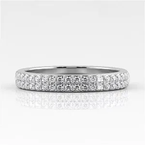 0.42 ct. Round Diamond Double Row Wedding Band
