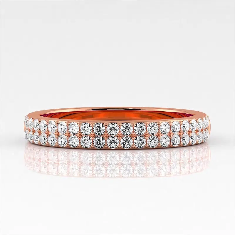 0.42 ct. Round Diamond Double Row Wedding Band