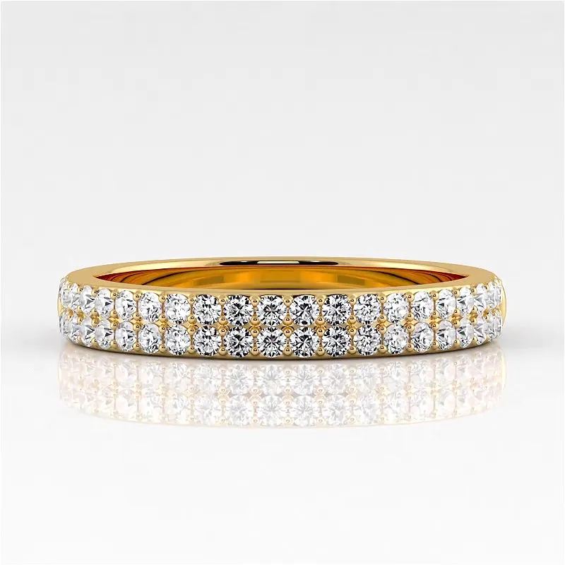 0.42 ct. Round Diamond Double Row Wedding Band