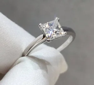 1-2 Carat Princess Cut Diamond Engagement Ring