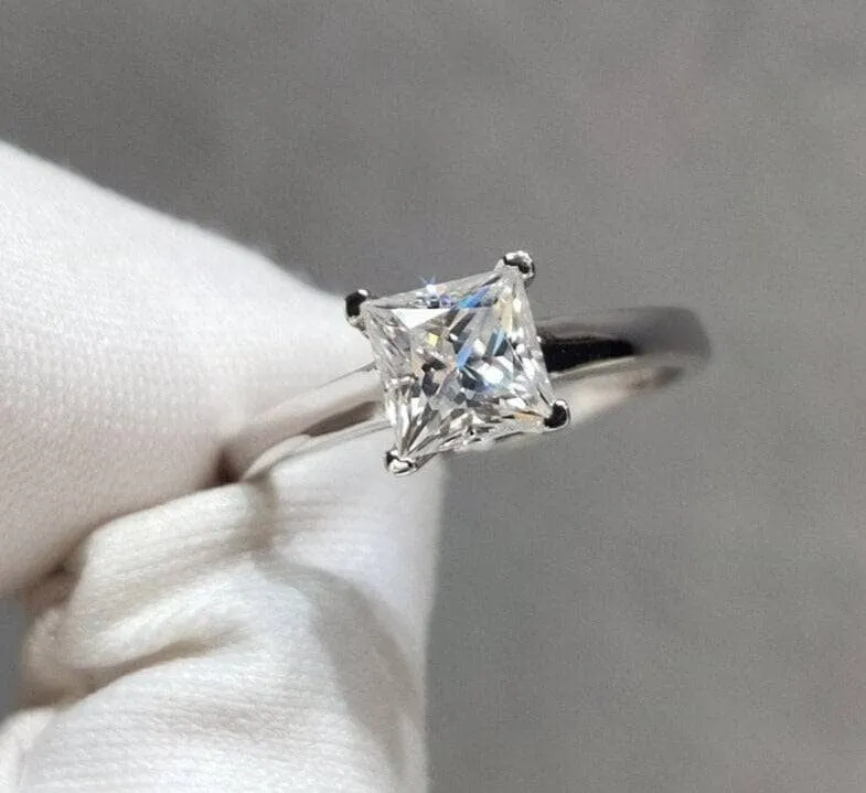 1-2 Carat Princess Cut Diamond Engagement Ring
