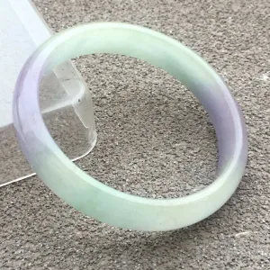 10% OFF- 55/56/57mm Certified Natural Lavender Jadeite Emerald A*Jade HandCarved Bangle x3815