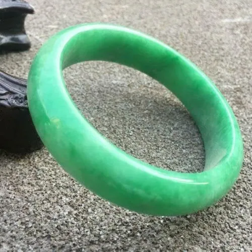10% OFF- 56/57/58mm Certified Natural Jadeite Emerald A*Jade HandCarved Bracelet Bangle x9407