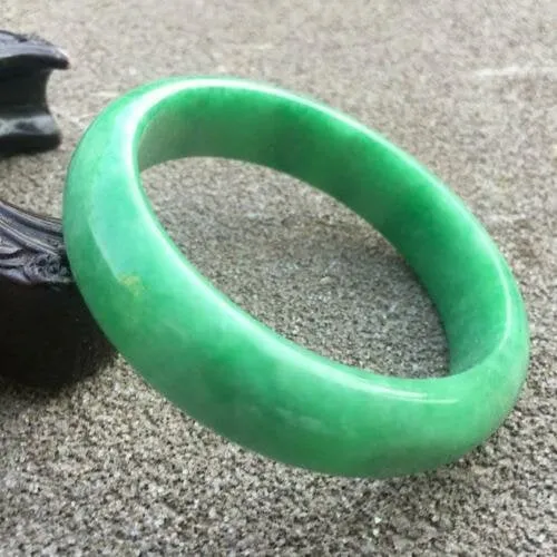10% OFF- 56/57/58mm Certified Natural Jadeite Emerald A*Jade HandCarved Bracelet Bangle x9407