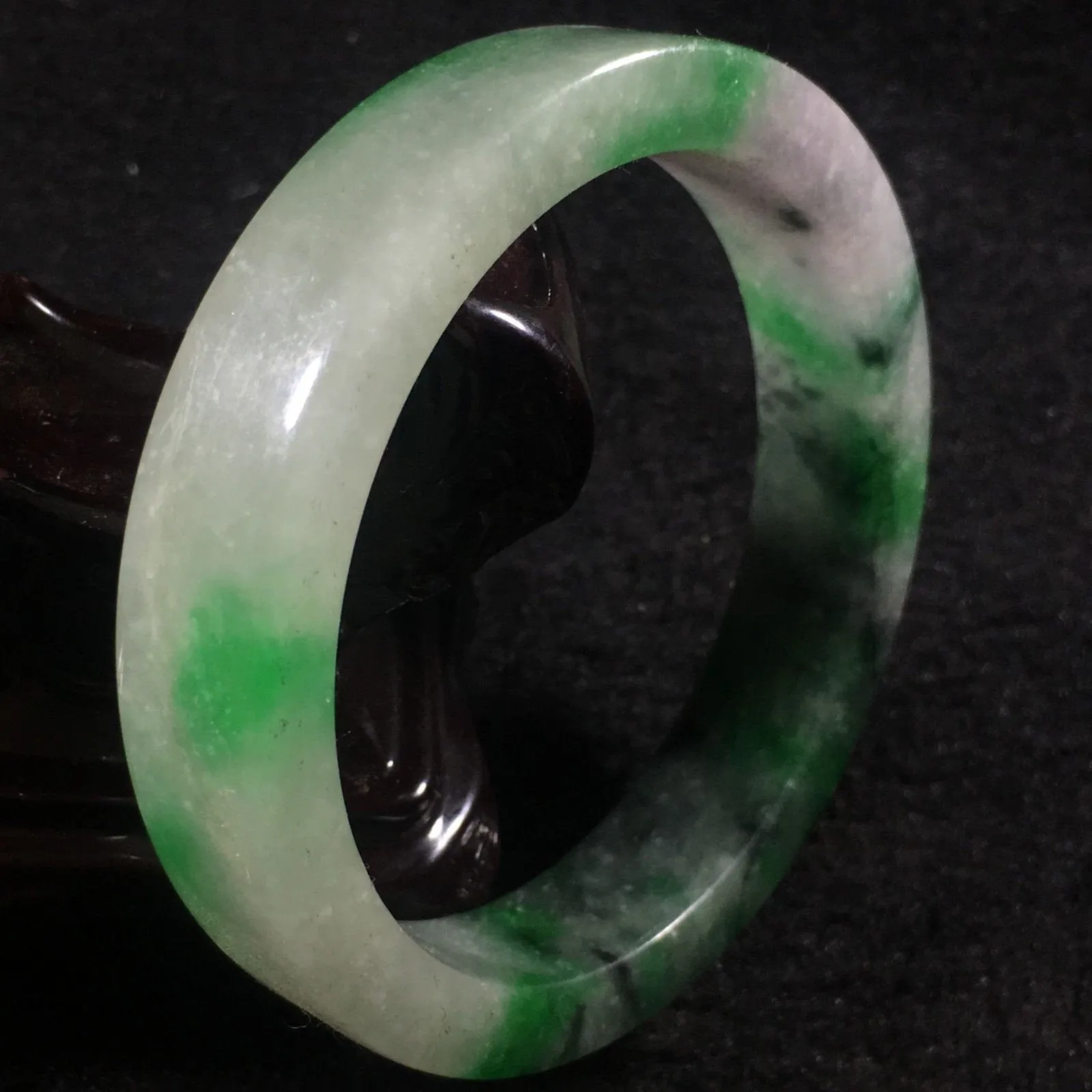 10% OFF- 57/58/59 mm Certified Natural 3 Color Jadeite Emerald A*Jade HandCarved Bangle A058