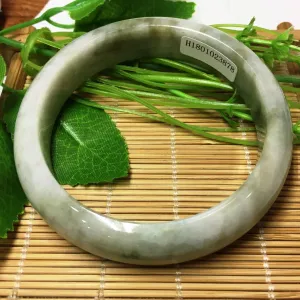10% OFF- 57/58/59 mm Certified Natural Icy Jadeite Emerald Jade Bangle《Grade A》飘花3878