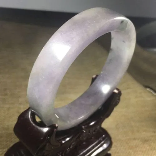 10% OFF- 57/58/59mm Certified Natural Lavender Jadeite Emerald A*Jade HandCarved Bangle C043/A97