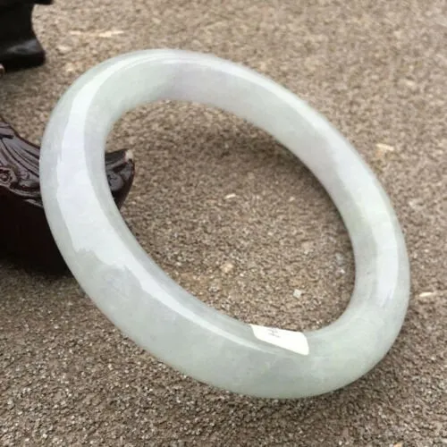 10% OFF- 57/58/59mm Certified Natural Lavender Jadeite Emerald A*Jade HandCarved Round Bracelet Bangle HA0806