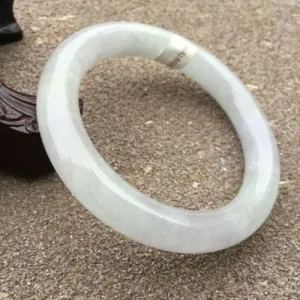 10% OFF- 57/58/59mm Certified Natural Lavender Jadeite Emerald A*Jade HandCarved Round Bracelet Bangle HA0806
