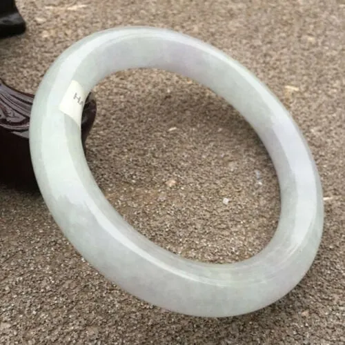 10% OFF- 57/58/59mm Certified Natural Lavender Jadeite Emerald A*Jade HandCarved Round Bracelet Bangle HA0806