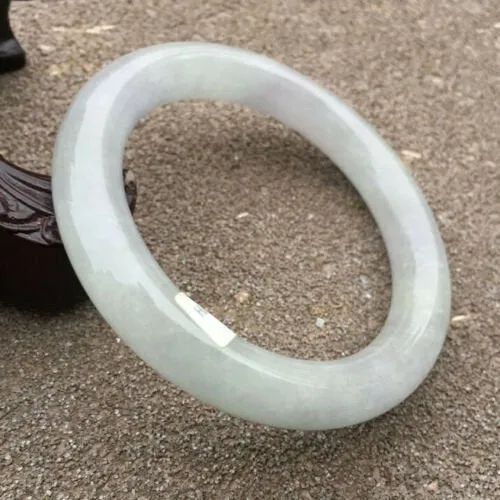 10% OFF- 57/58/59mm Certified Natural Lavender Jadeite Emerald A*Jade HandCarved Round Bracelet Bangle HA0806