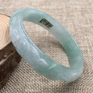 10% OFF- 58/59/60 mm-Certified Natural Ice Jadeite Emerald Jade Bracelet Bangle《Grade A》A-5470