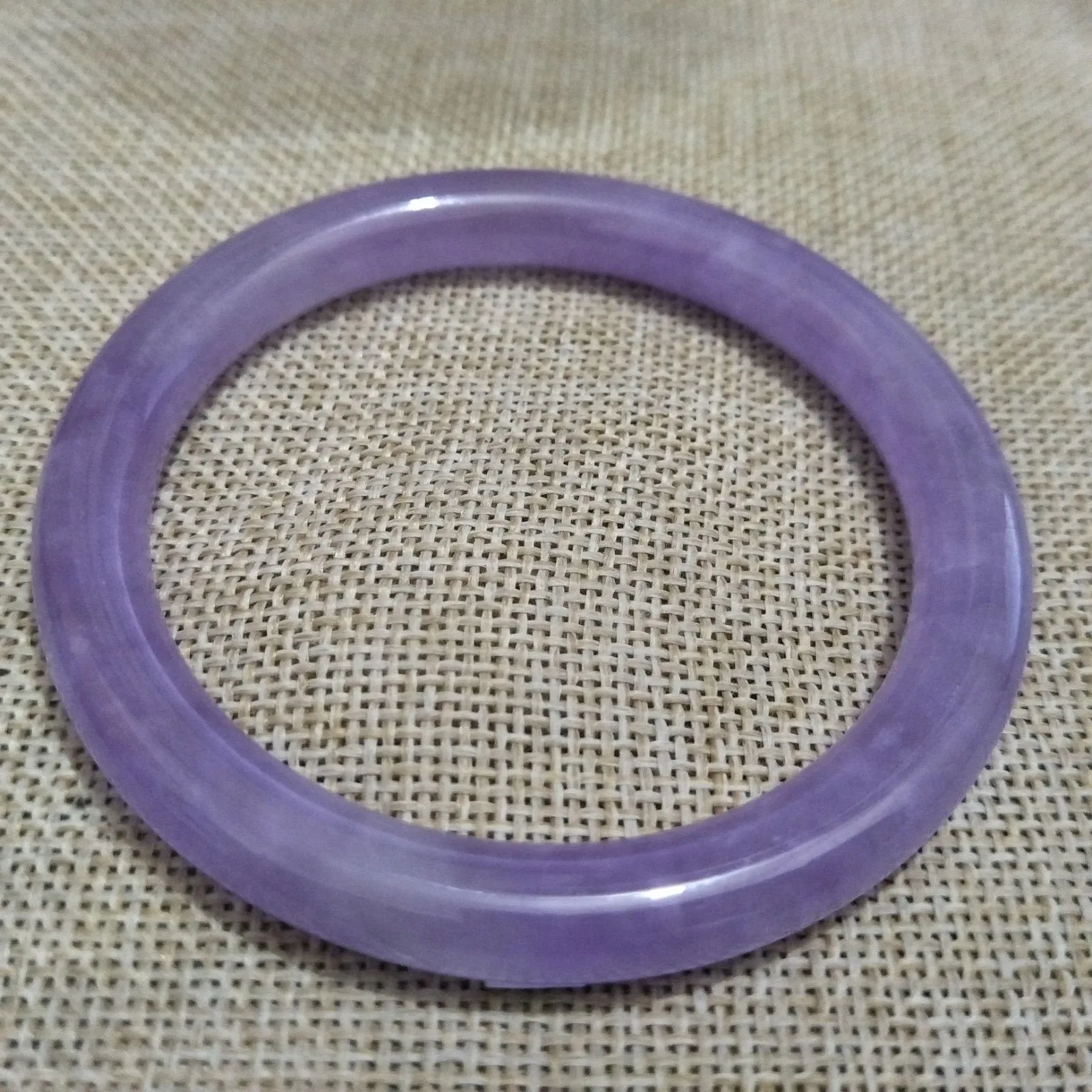 10% OFF- 58/59/60mm Certified Natural Lavender Jadeite Emerald A*Jade HandCarved Bangle H507