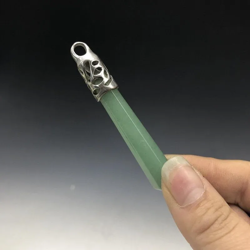 10% OFF- Certified Natural Green Jadeite Emerald Jade HandCarved Lucky Pendant《Grade A》h157