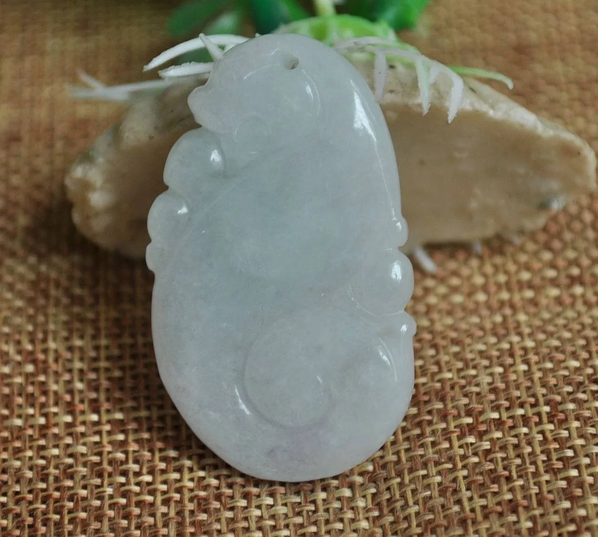 10% OFF- Certified Natural Ice Jadeite Emerald Jade Dragon Pendant《Grade A》5948