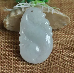 10% OFF- Certified Natural Ice Jadeite Emerald Jade Dragon Pendant《Grade A》5948
