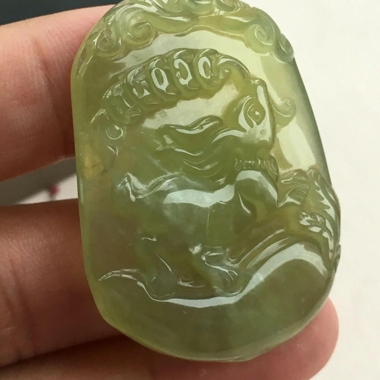 10% OFF- Certified Natural Icy Jadeite Emerald A Jade HandCarved Fortune Rabbit Lucky Pendant 兔子 F1177