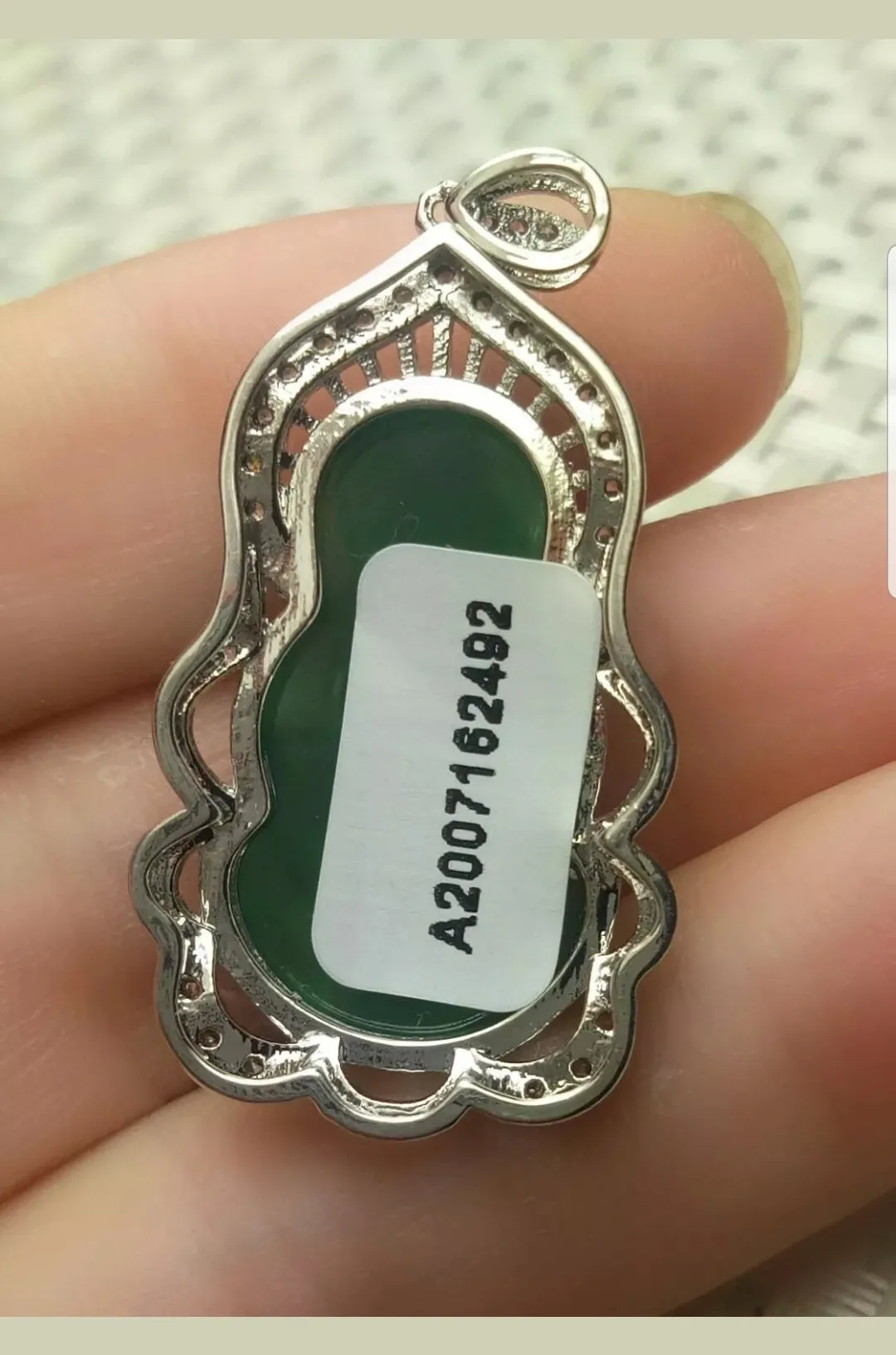 10% OFF- Certified Natural Jadeite Emerald A Jade Handcrafted Guanyin 925 Sterling Silver Pendant