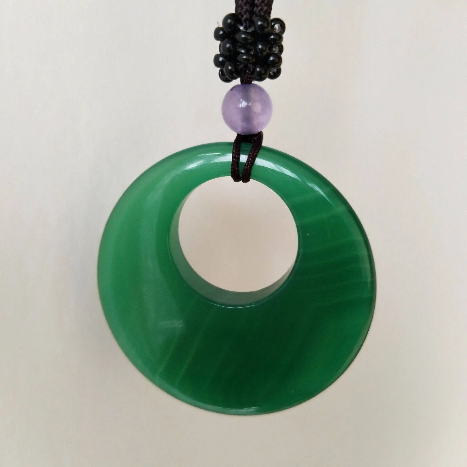 10% OFF- Certified Natural Jadeite Emerald A*Jade HandCarved Peace Buckle Pendant