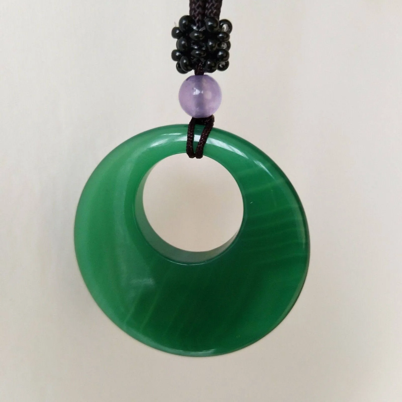 10% OFF- Certified Natural Jadeite Emerald A*Jade HandCarved Peace Buckle Pendant