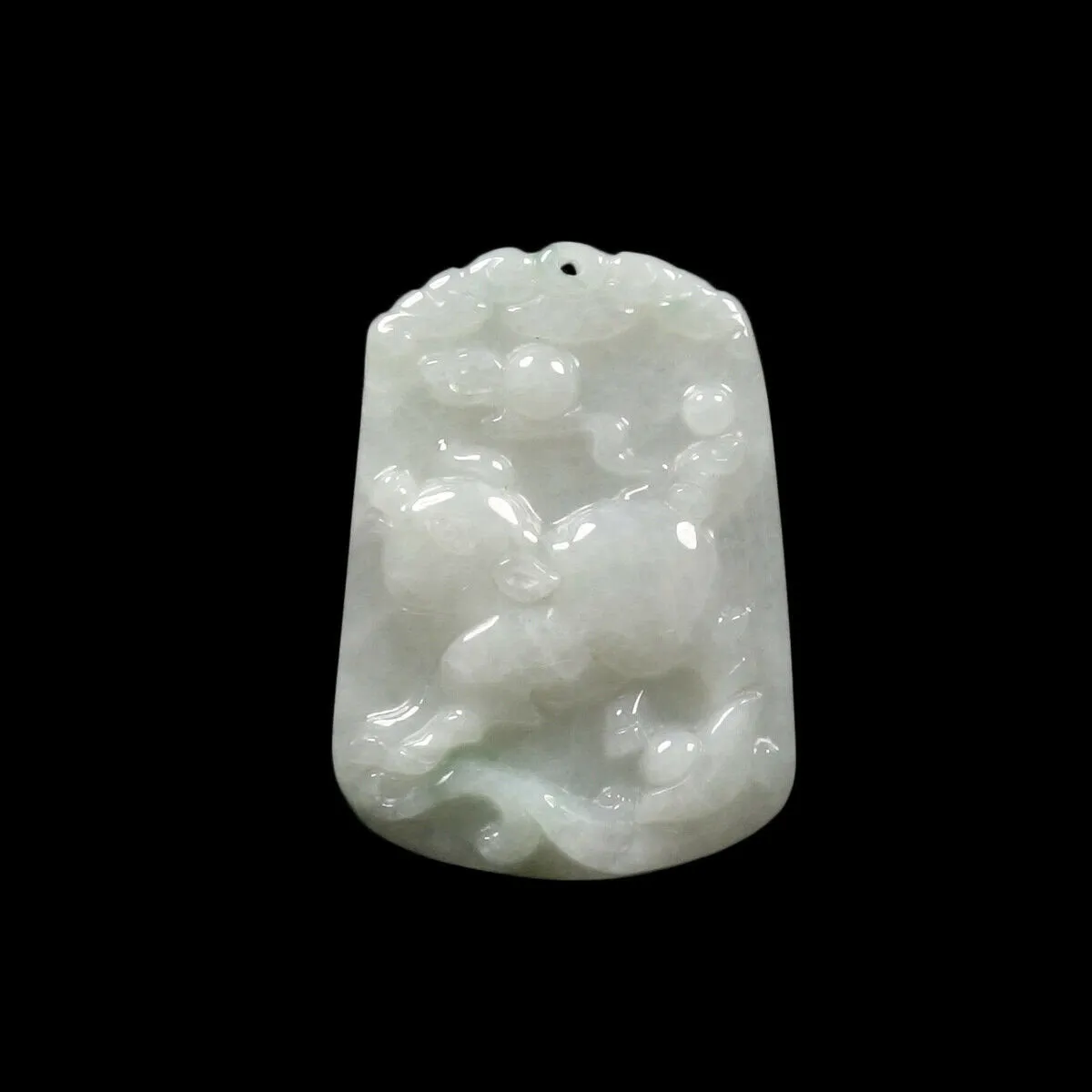 10% OFF- Certified Natural Jadeite Emerald A*Jade HandCarved Pig Pendant猪 X1209