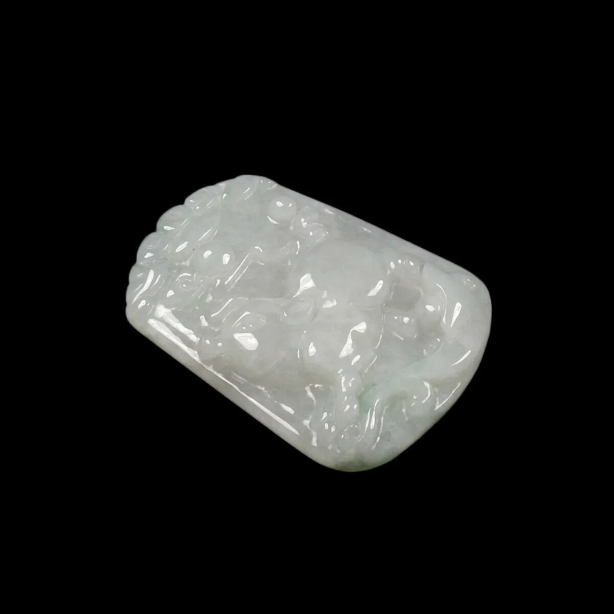10% OFF- Certified Natural Jadeite Emerald A*Jade HandCarved Pig Pendant猪 X1209