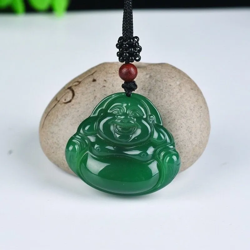 10% OFF- Certified Natural Jadeite Emerald Jade Buddha Pendant《Grade A》