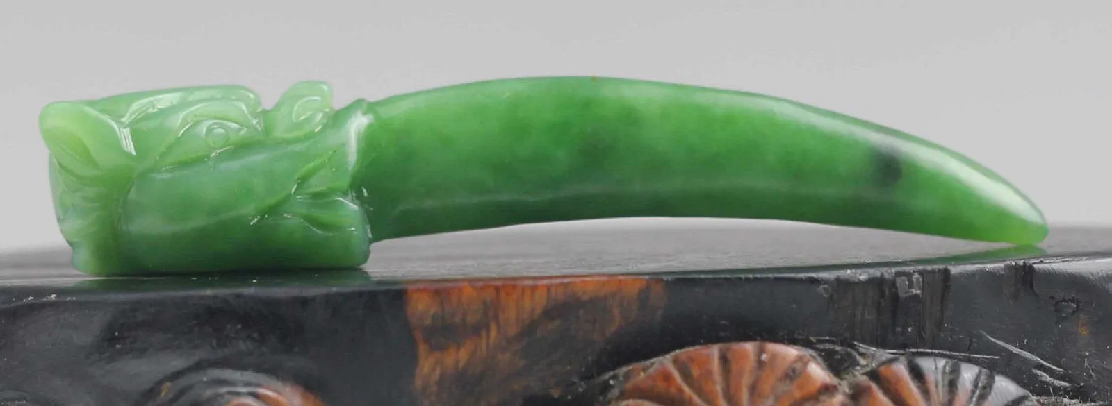 10% OFF- Certified Natural Jadeite Emerald Jade Handcarved Dragon Pendant《Grade A》NO.C576