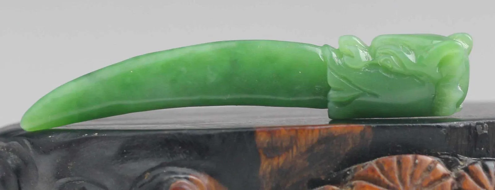 10% OFF- Certified Natural Jadeite Emerald Jade Handcarved Dragon Pendant《Grade A》NO.C576