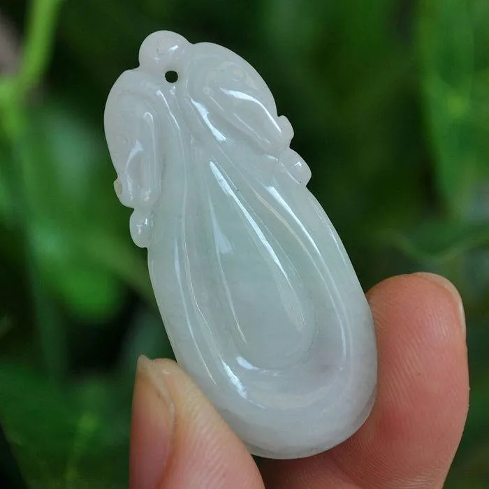10% OFF- Certified Natural Jadeite Emerald Jade Ssangyong Pendant 《Grade A》4862