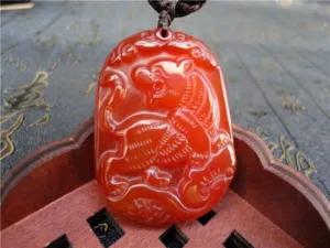 10% OFF- Certified Natural Jadeite Emerald Jade Tablet Tiger Pendant 《Grade A》A2018