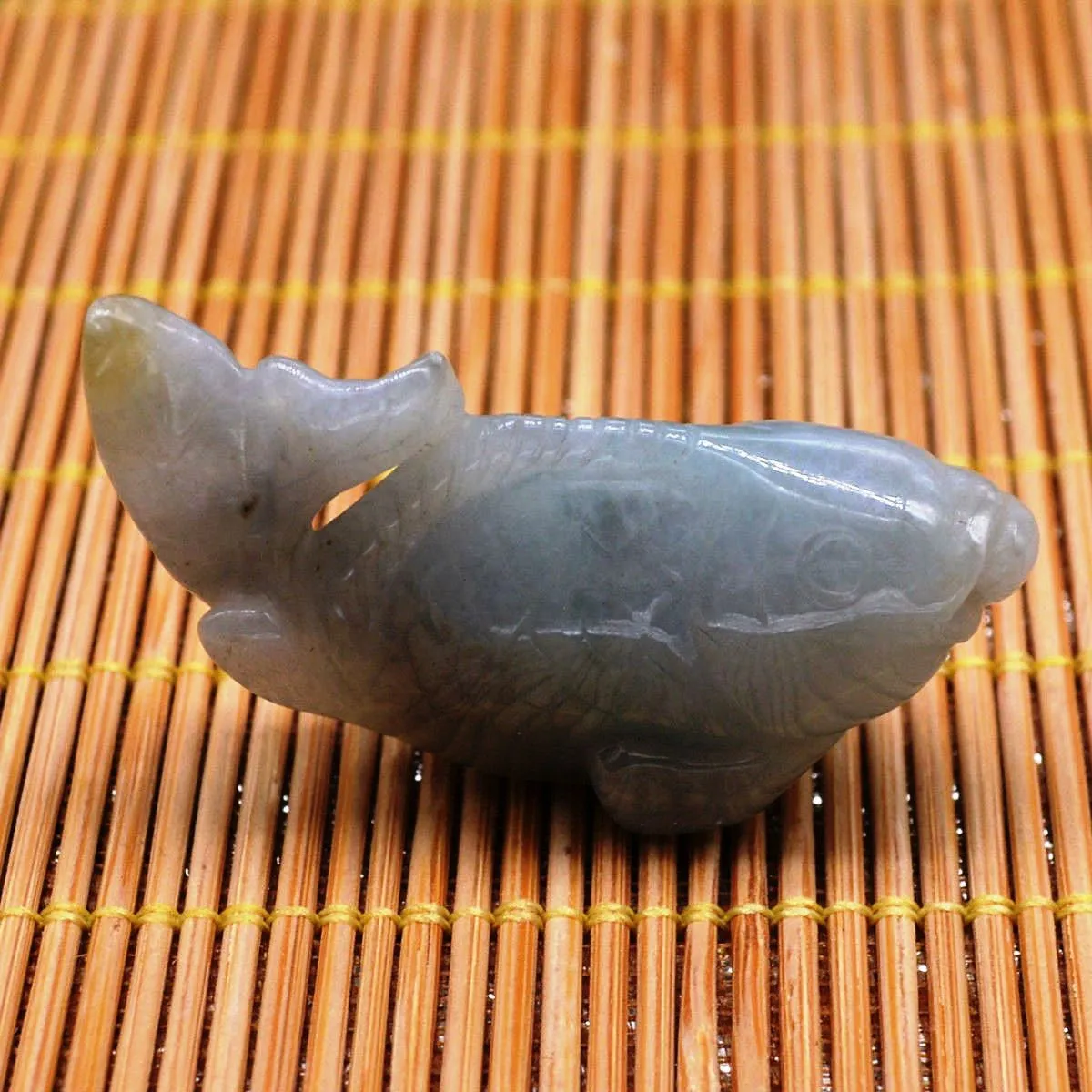10% OFF on Sales- Certified Natural Jadeite Emerald Jade tablets Emerald Gold Fish Pendant《Grade A》9948