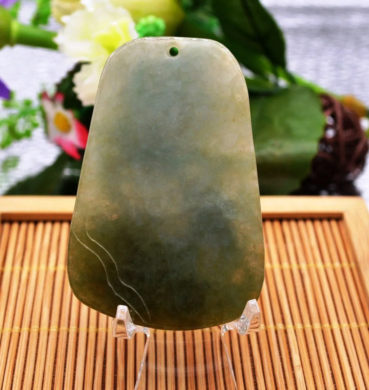 10% OFF on Sales- Certified Natural Jadeite Emerald Jade tablets Emerald Ruyi Toad Pendant《Grade A》7060