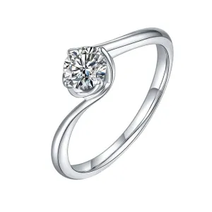 1.0Ct 0.5Ct Round Solitaire Diamond Engagement Ring