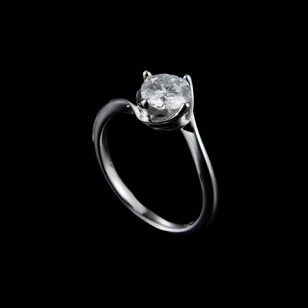 1.0Ct 0.5Ct Round Solitaire Diamond Engagement Ring