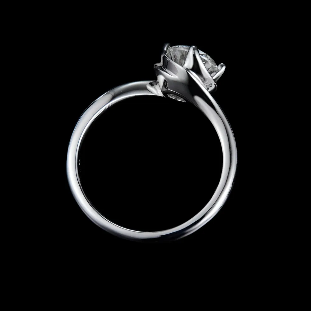 1.0Ct 0.5Ct Round Solitaire Diamond Engagement Ring