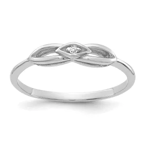 14k White Gold Polished Diamond Ring