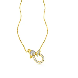 14KT Gold Diamond Esmira Chain Necklace