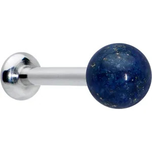 16 Gauge 5/16 Elegant Blue Agate Internally Threaded Labret Tragus