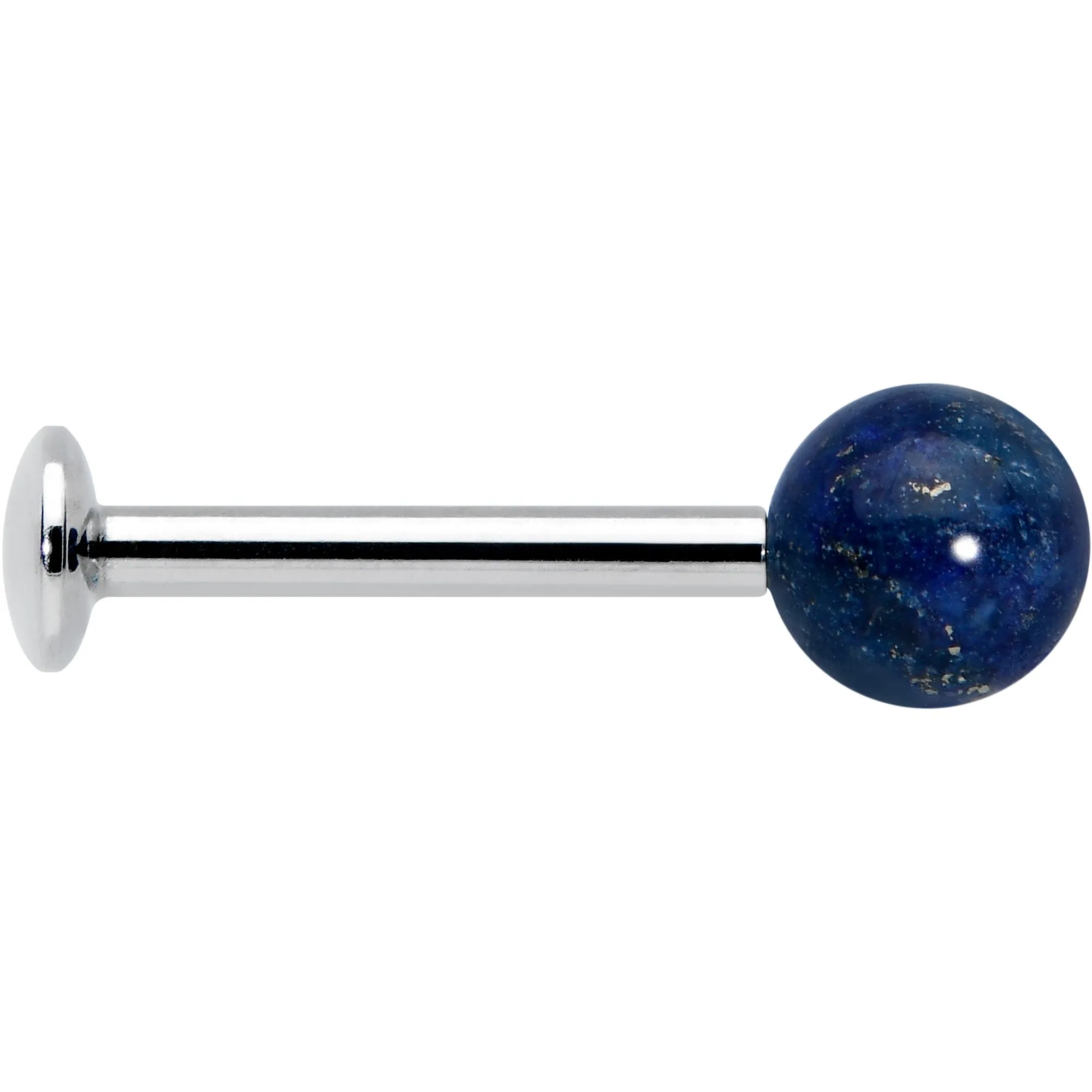 16 Gauge 5/16 Elegant Blue Agate Internally Threaded Labret Tragus