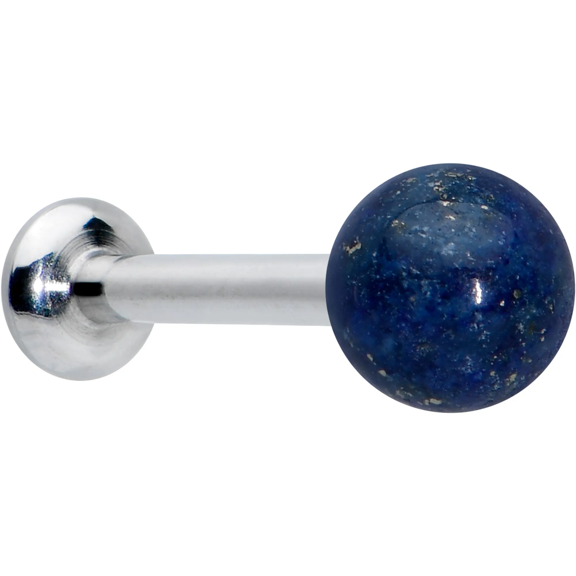 16 Gauge 5/16 Elegant Blue Agate Internally Threaded Labret Tragus