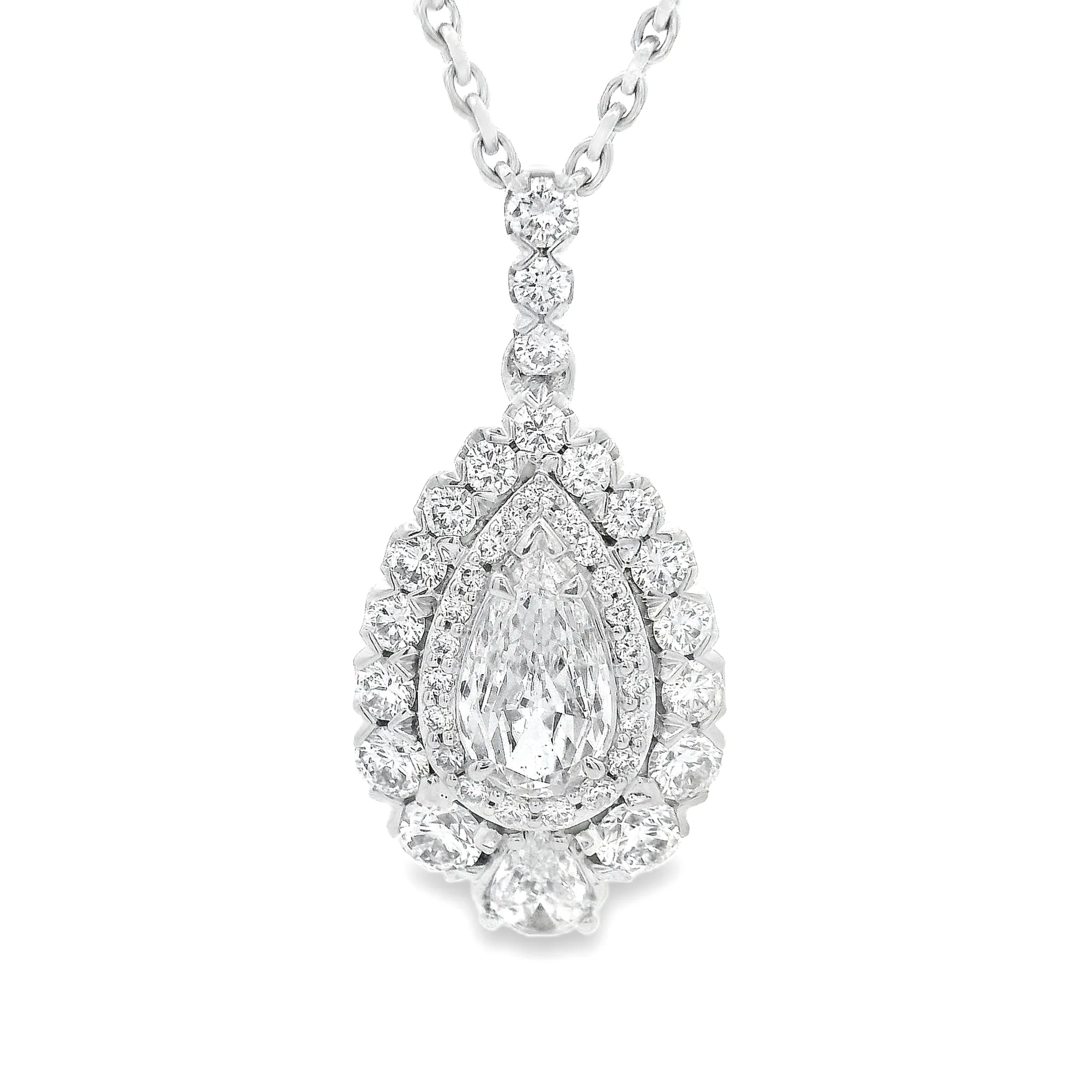 1.74ct 18k White Gold Diamond Pendant
